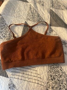 Gymshark Rust Orange Seamless Sports Bralette